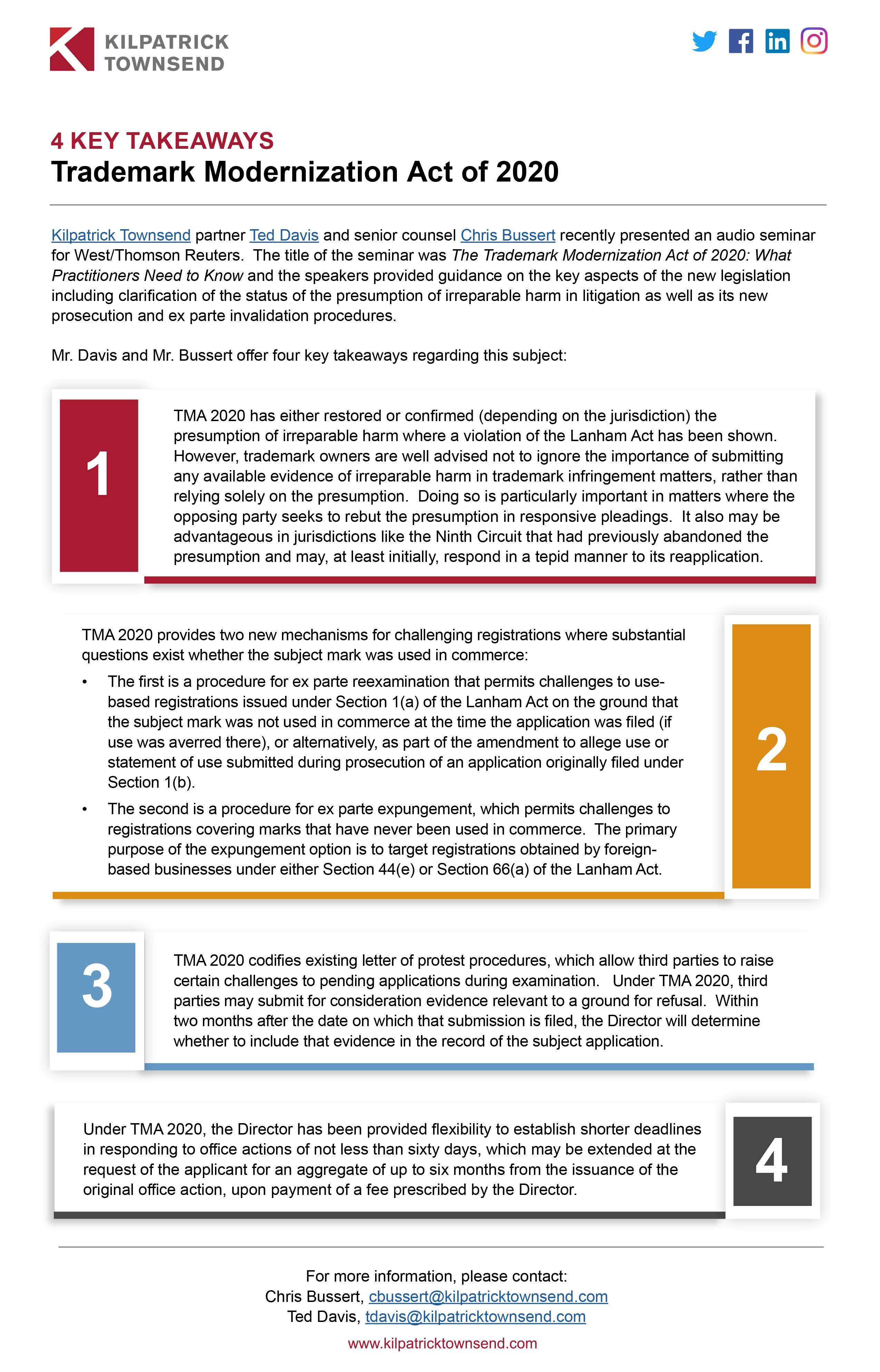 Trademark Modernization Act of 2020