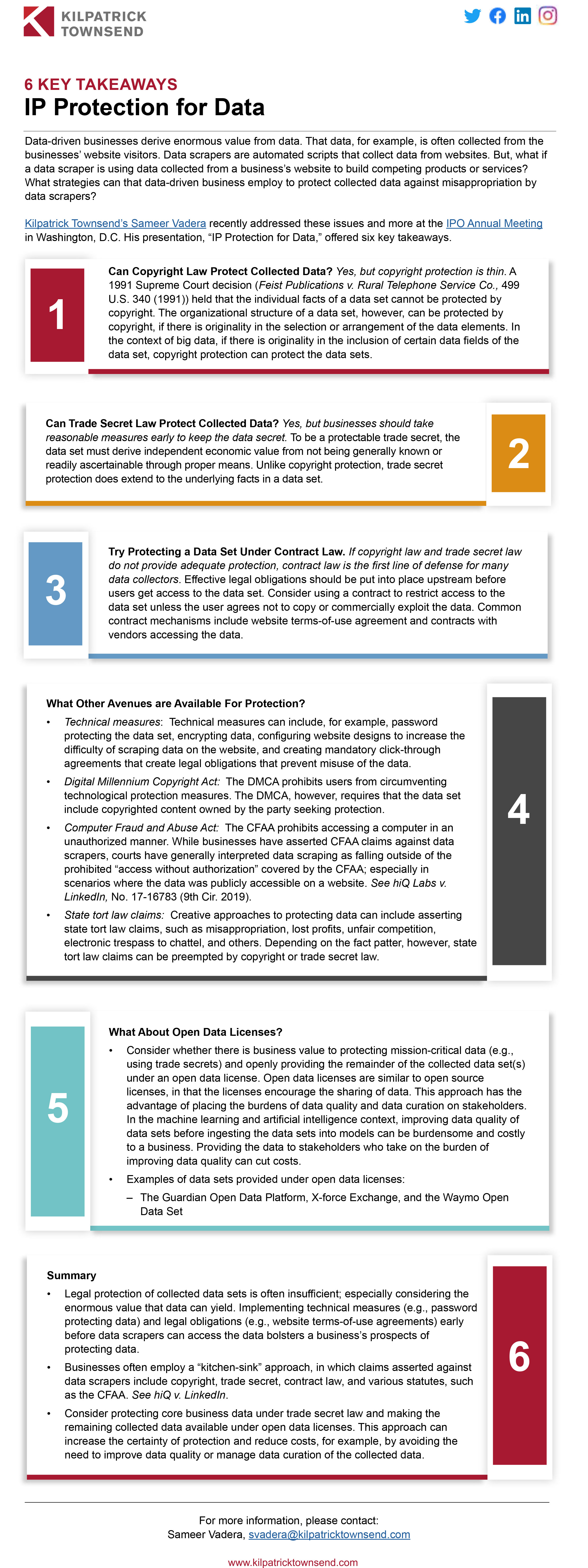 Ip Protection Note Key Takeaways | IP Protection for Data