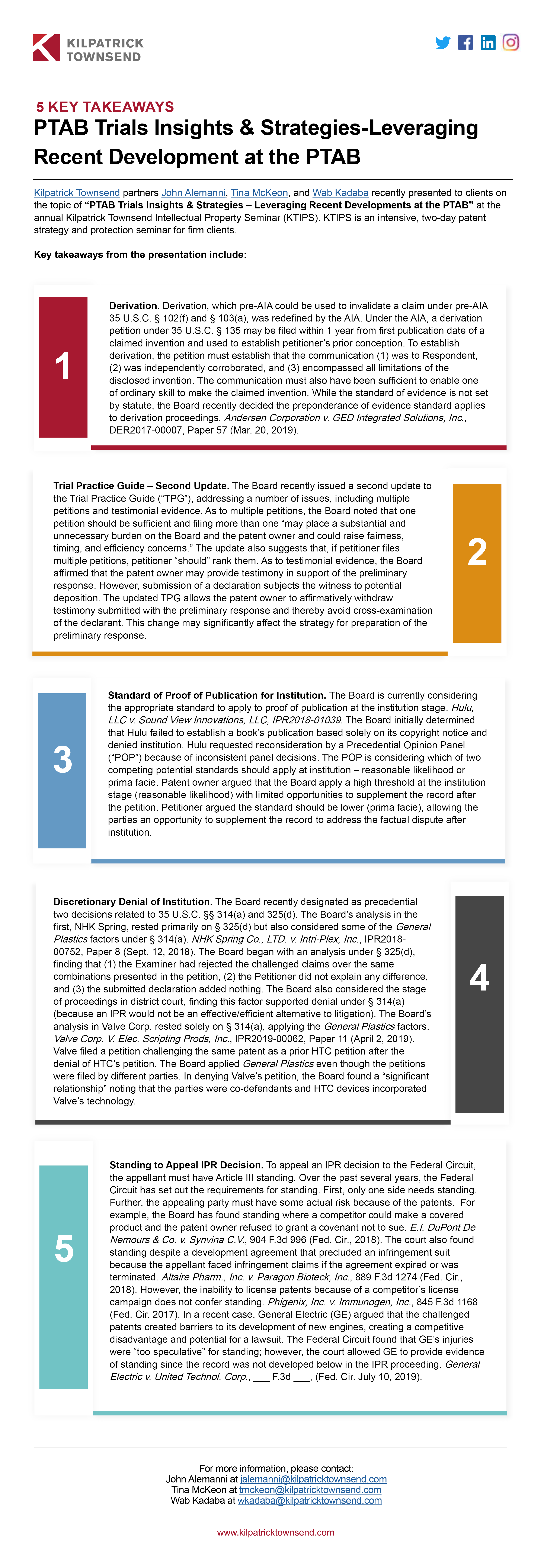 5 Key Takeaways | PTAB Trials Insights and Strategies-Leveraging Recent ...