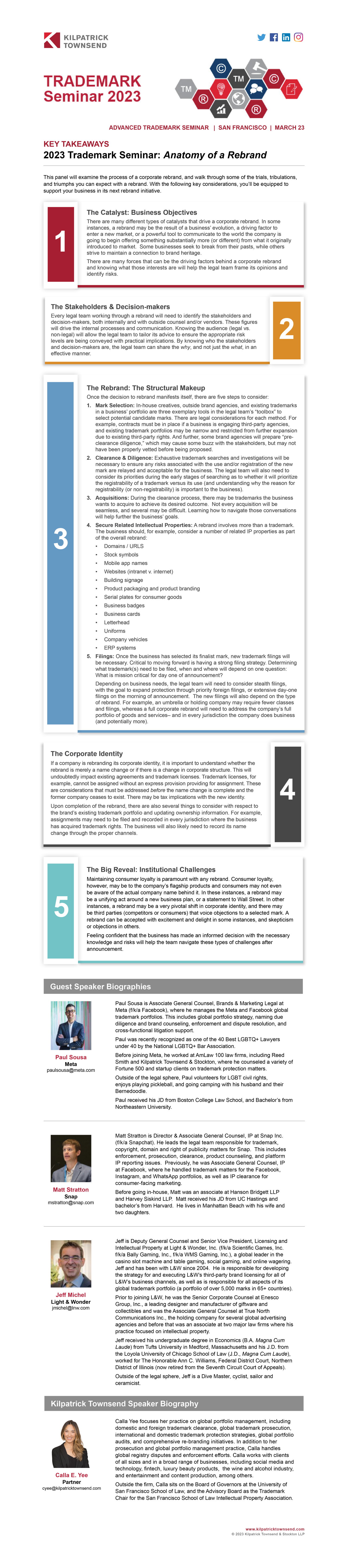 5 Key Takeaways 2023 Trademark Seminar Anatomy of a Rebrand