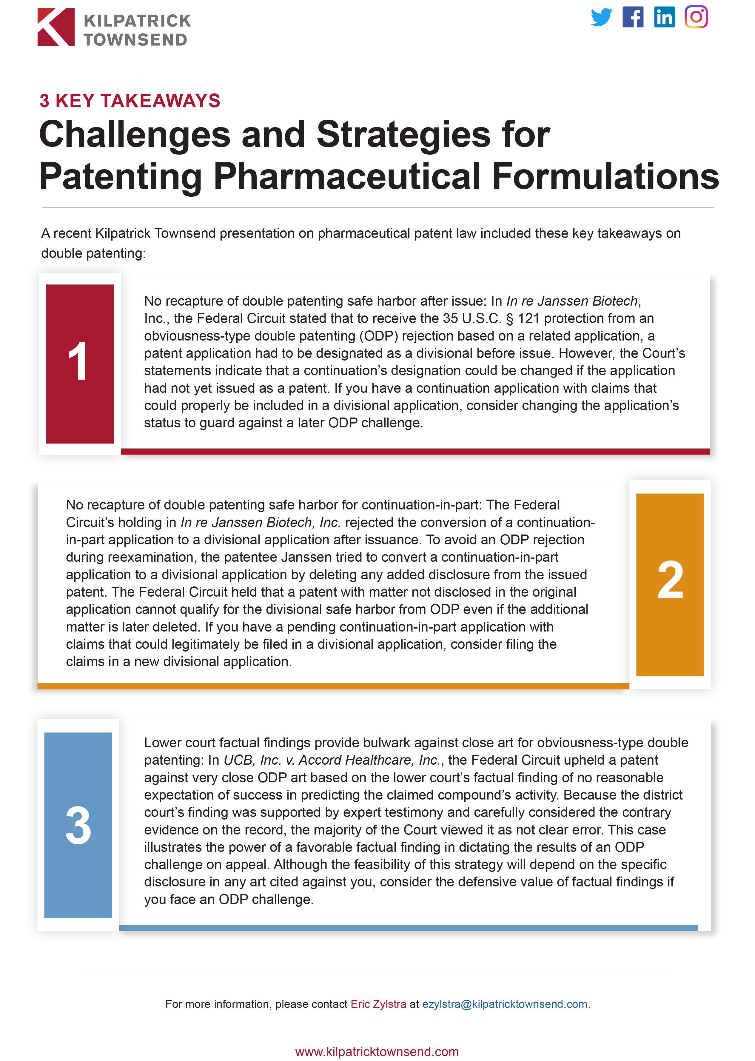 3 Key Takeaways: Challenges and Strategies for Patenting Pharmaceutical Formulations