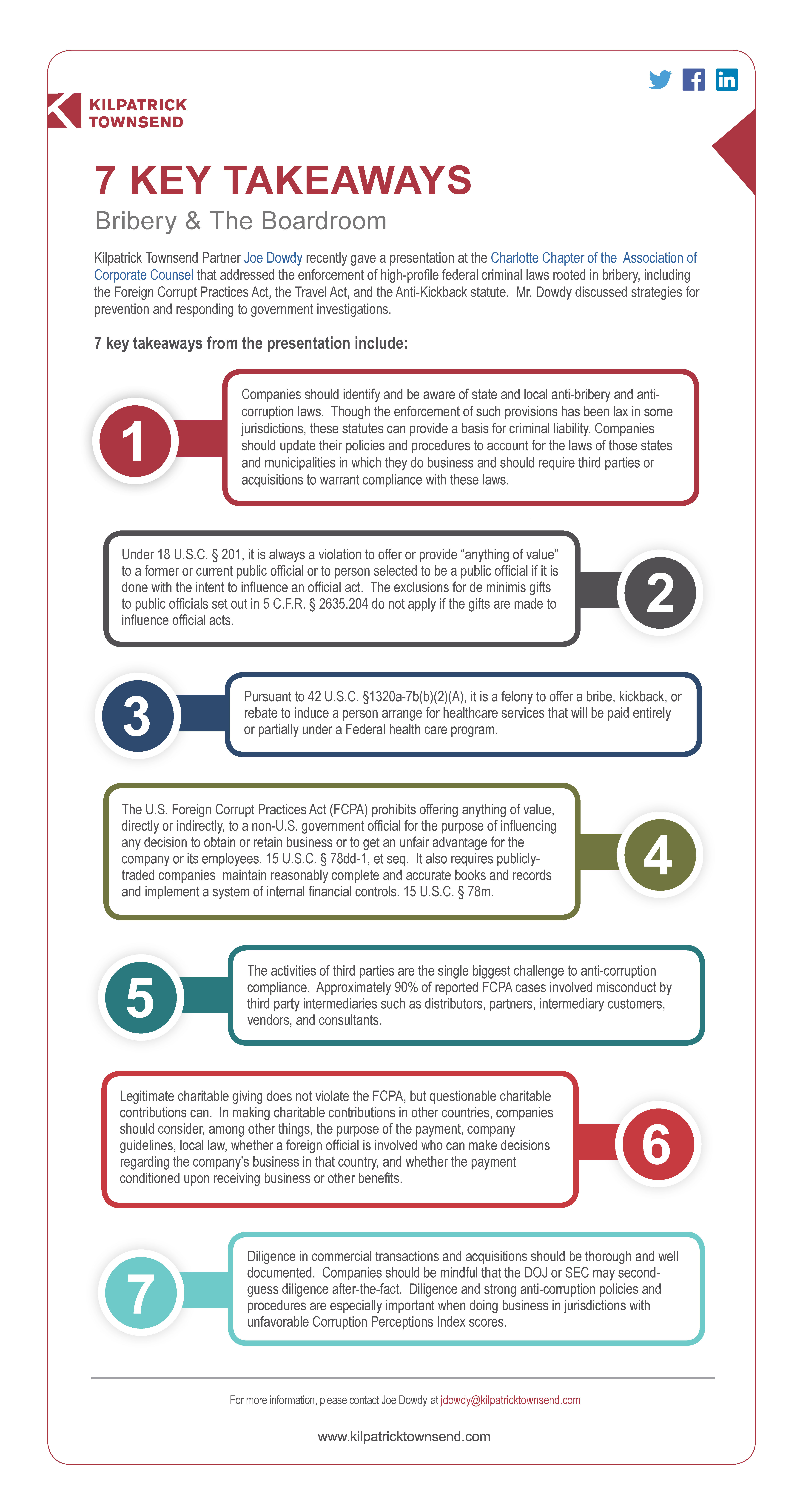 7 Key Takeaways: Bribery & The Boardroom
