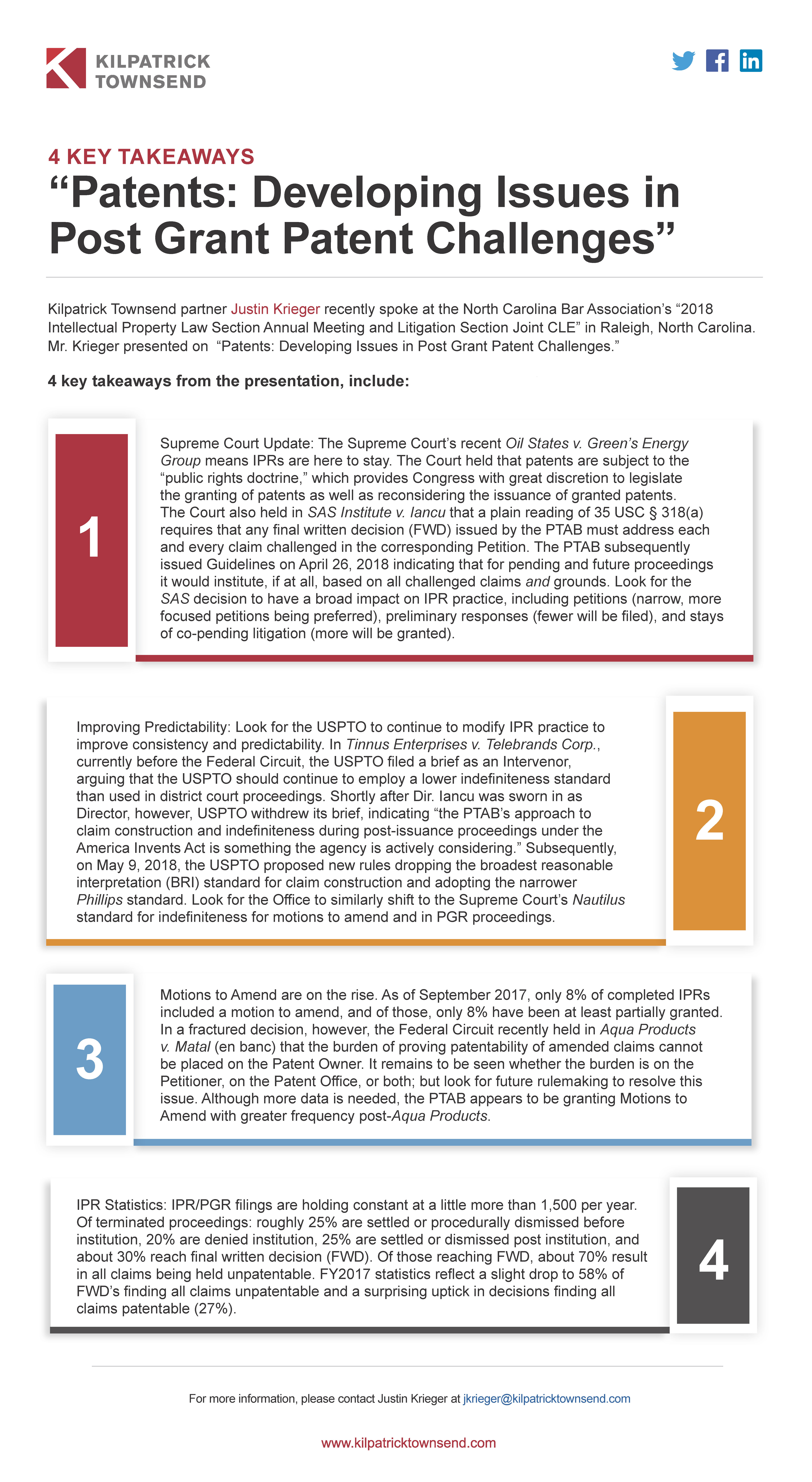 Developing Issues in Post-Grant Patent Challenges