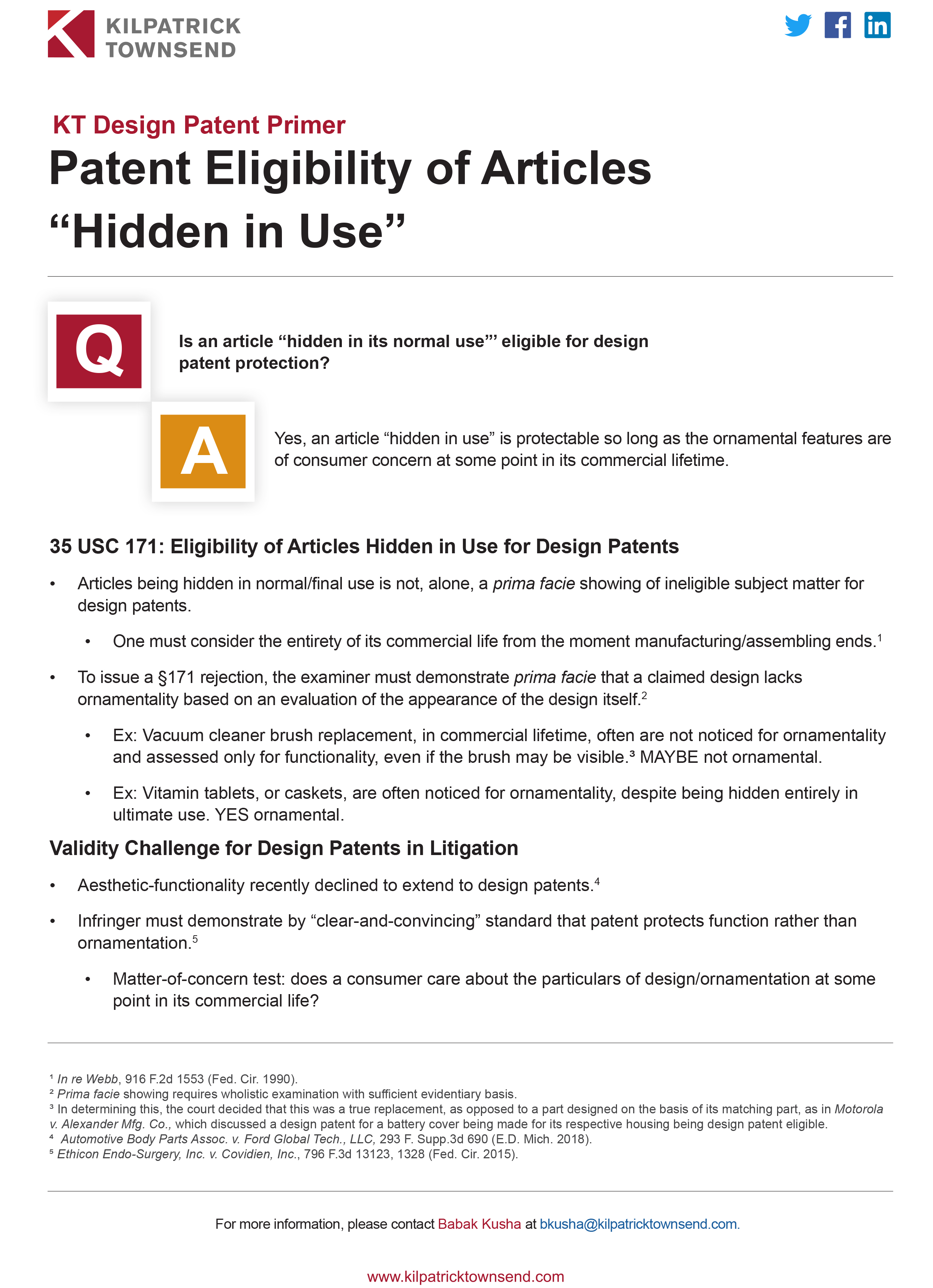 KT Design Patent Primer | Patent Eligibility of Articles “Hidden in Use”