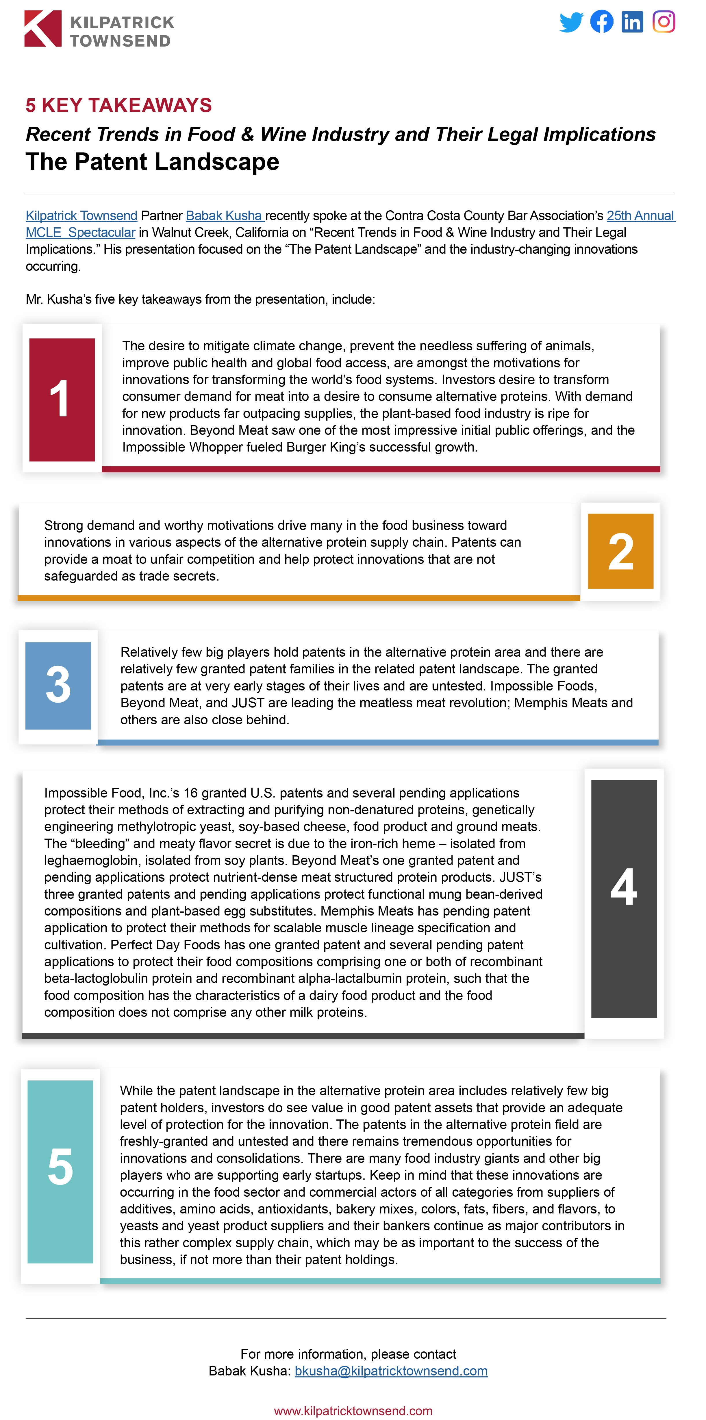 Recent Trends in Food & Wine Industry and Their Legal Implications | The Patent Landscape
