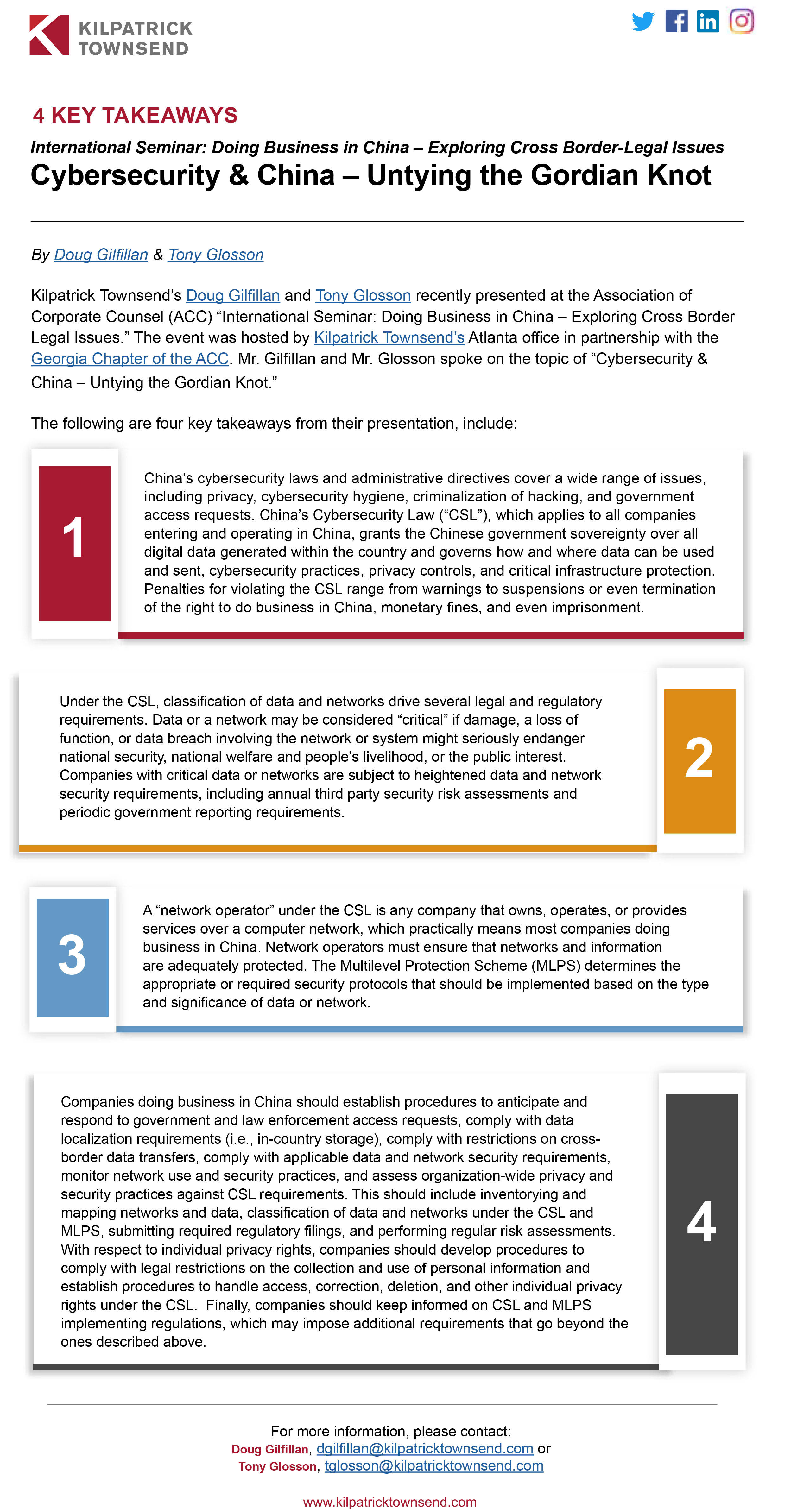 Takeaways | Cybersecurity & China – Untying the Gordian Knot
